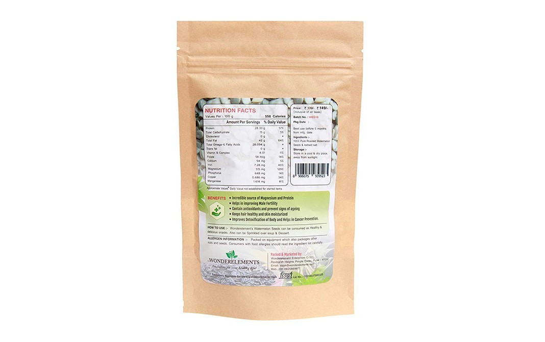 Wonderelements Roasted Watermelon Seeds    Pack  150 grams